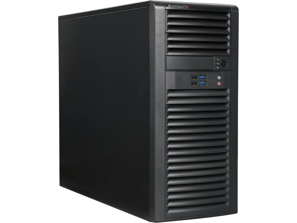 Supermicro Supermicro CSE-732D4-903B 900W mid-tower server chassis — product photo