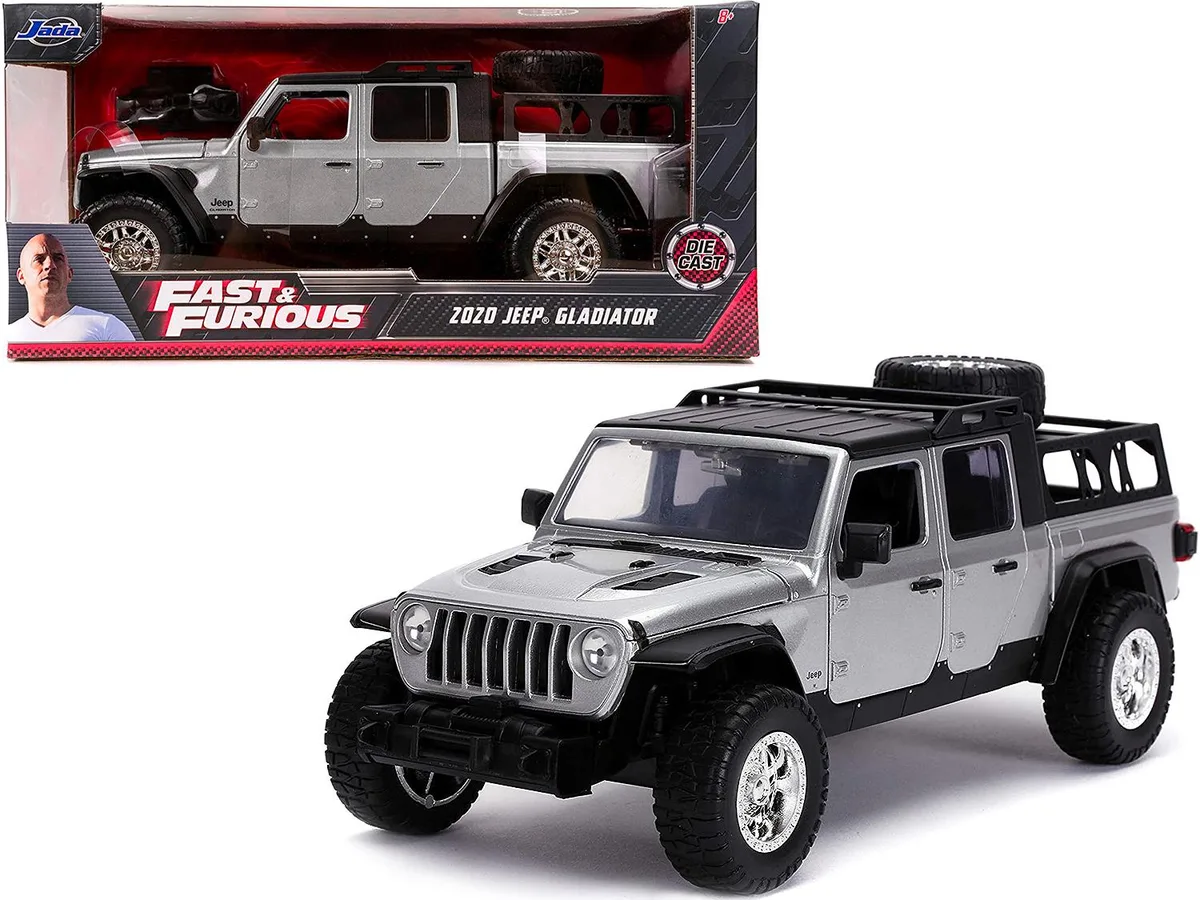 Jada Jada 2020 Jeep Gladiator Pickup Silver Black Top Fast &amp; Furious 1/24 Diecast Vehicle — product photo