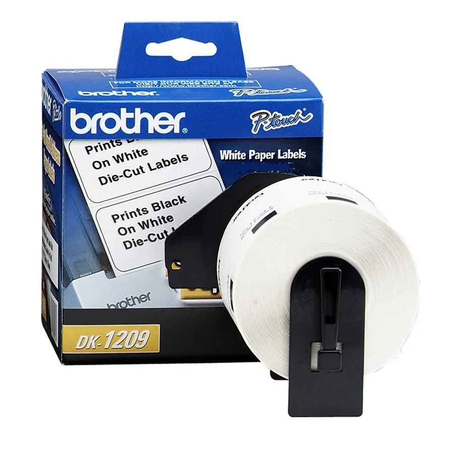 Brother Brother DK1209 Die-Cut Address Labels 1.1" x 2.4" White 800/Roll POS Accessory — product photo