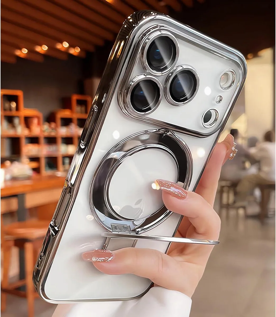 Transcend Transcend Mag-Stand Case for iPhone 17 Pro 6.3 Inch Silver 2025 — product photo