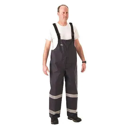 NASCO 1801TN101 Reflective Rain Bib Overall L 29 in Inseam Kevlar Nomex Navy Class 3 — product photo