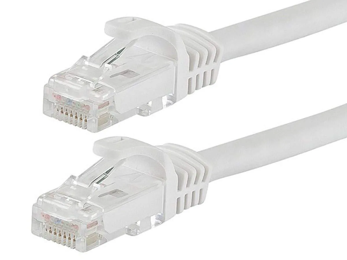 No Sew No Sew Cat6 Ethernet Cable 10 ft White 550MHz 24AWG UTP Snagless Flexboot — product photo