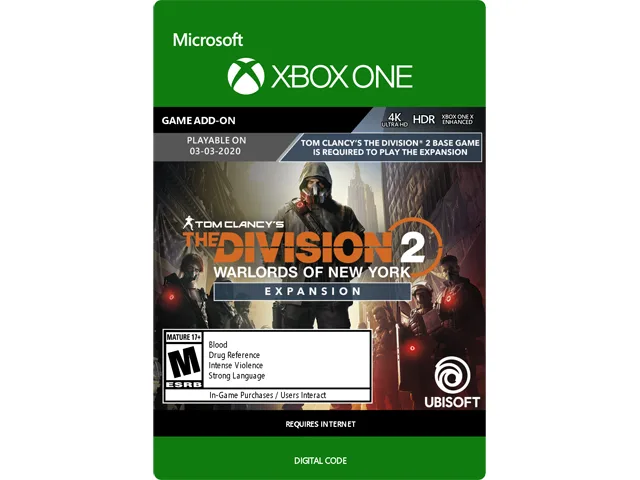 Ubisoft Ubisoft Tom Clancy's The Division 2: Warlords of New York Expansion 7D4-00553 downloadable game — product photo