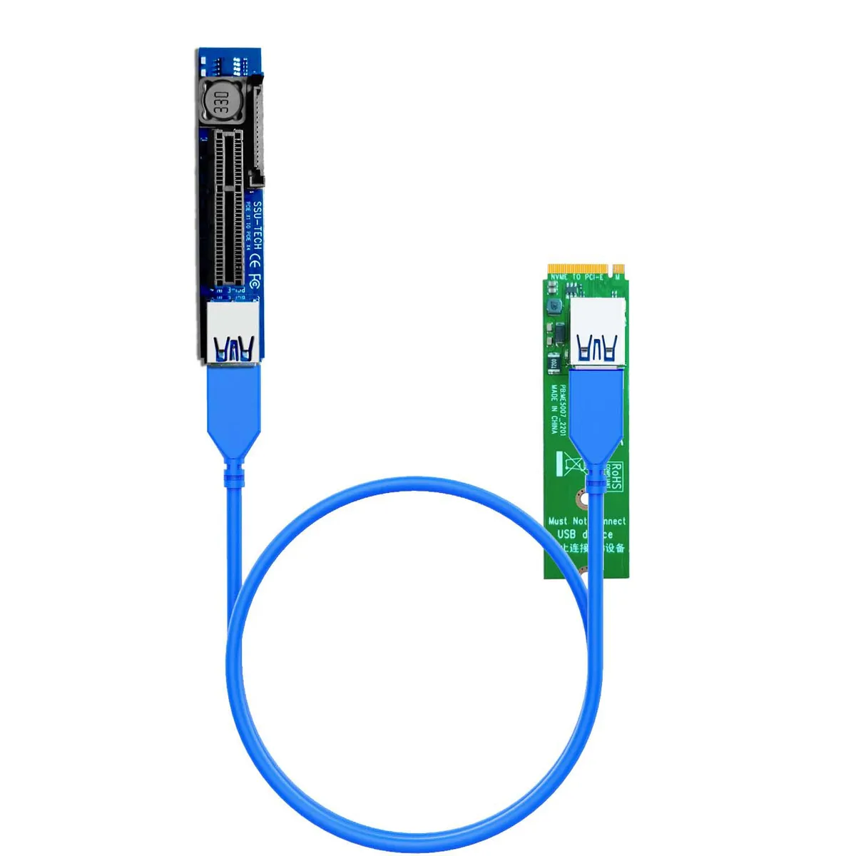 GLOTRENDS GLOTRENDS UEX108 600mm M.2 to PCIe X4 Riser Cable — product photo