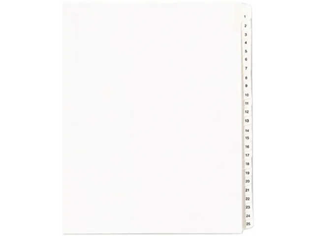 Avery Avery 01701 Index Dividers, 25 Tab Set, 1-25, Letter Size — product photo