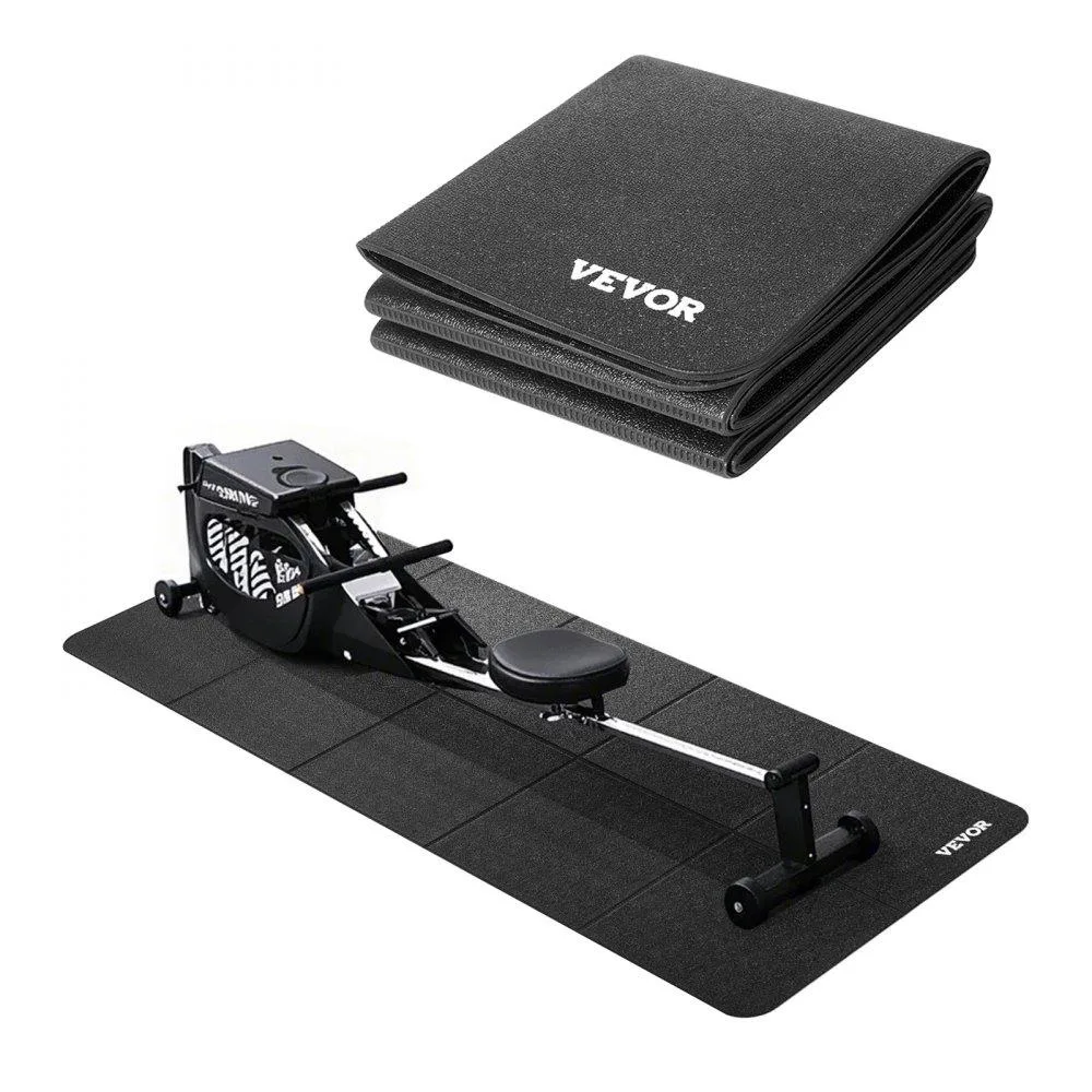 VEVOR VEVOR Foldable Exercise Mat 24 x 68 in 0.24 in Thick Black PVC — product photo