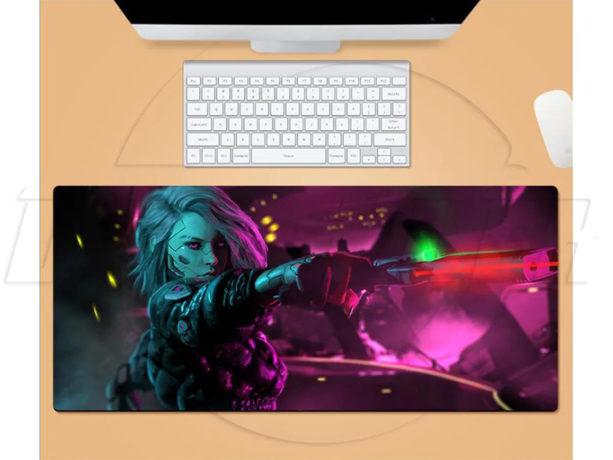 sakose sakose Cyberpunk 2077 Extended 2XL mouse pad Gray 35.40 x 15.70 x 0.12 in — product photo
