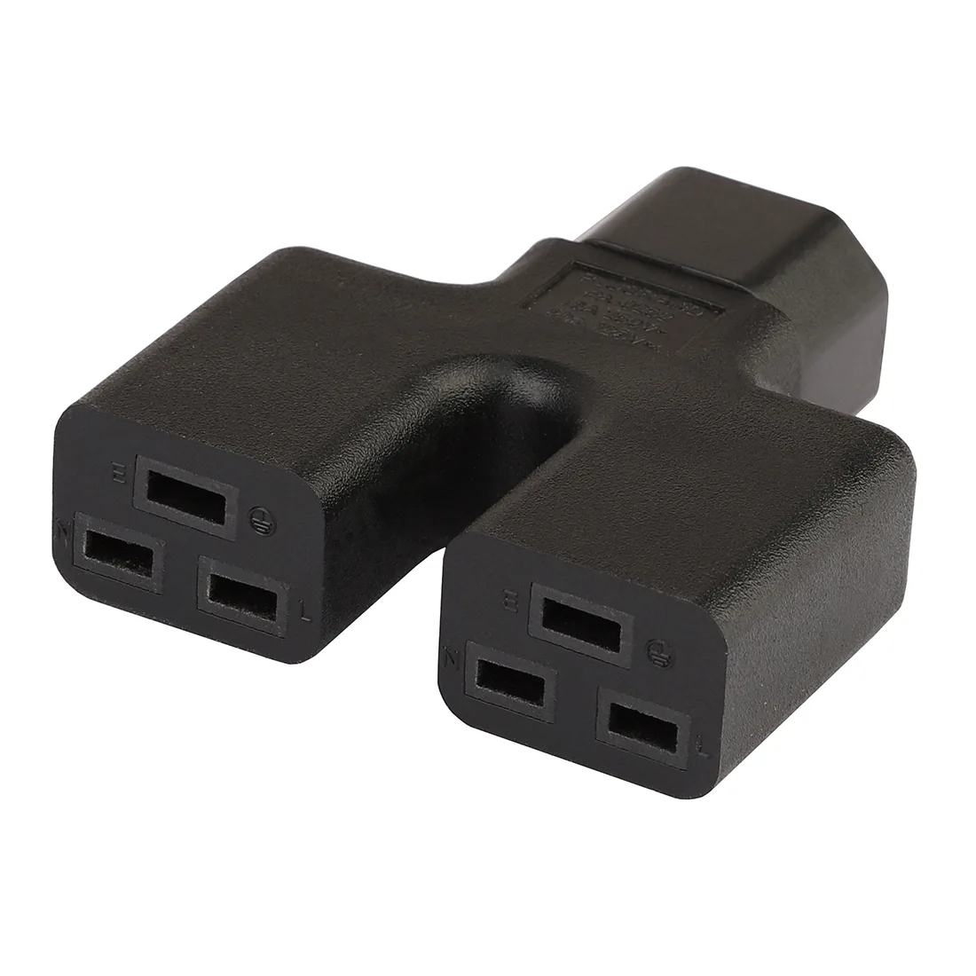 TeKit TeKit PA0252 IEC 320 C14 Male to Dual C19 Female Splitter Adapter — product photo