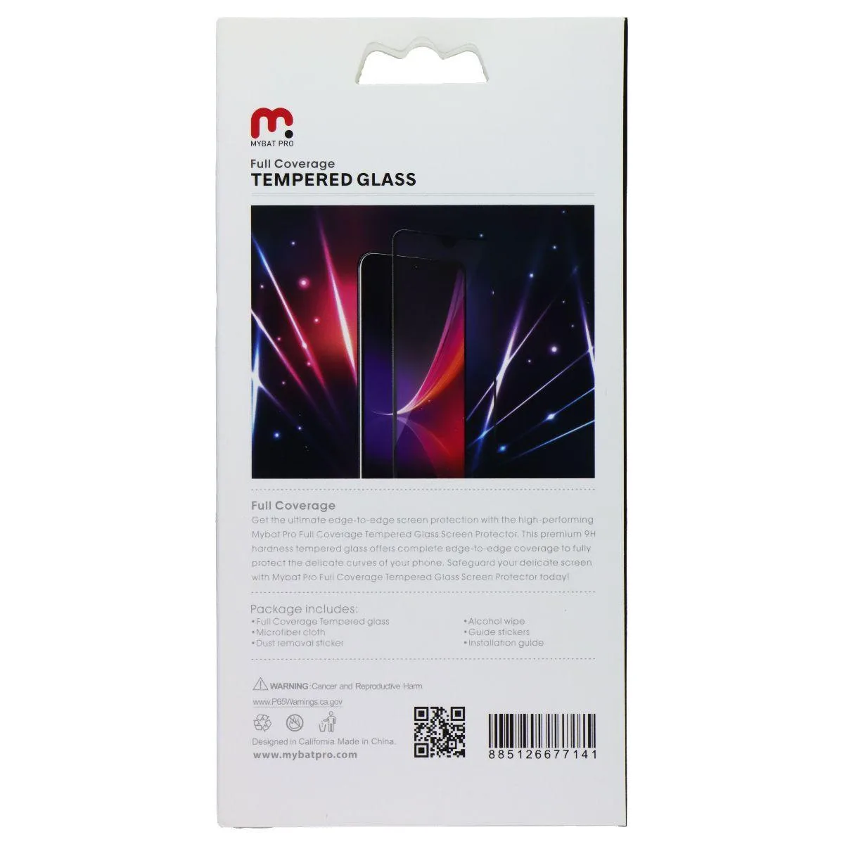 MYBAT PRO MYBAT PRO Tempered Glass Screen Protector LG K22 Black Edges 0.33mm — product photo