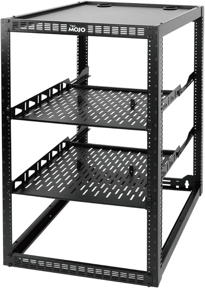TAURKENAM TAURKENAM 20U Open Frame Server Rack 19" with 2 Shelves — product photo