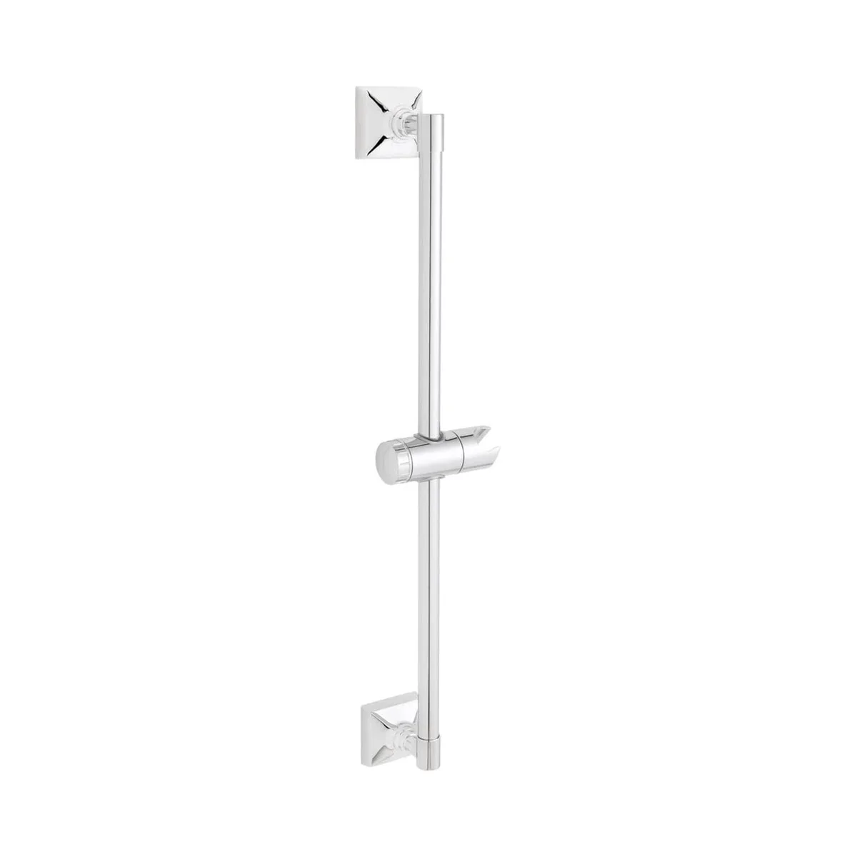 Polished chrome slide bar, 23¾ inches, wall-mounted with adjustable handheld holder
