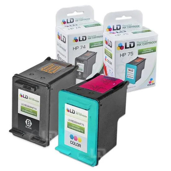 LD Products LD Products HP 74 Black &amp; 75 Color Ink Cartridge 2-Pack — product photo