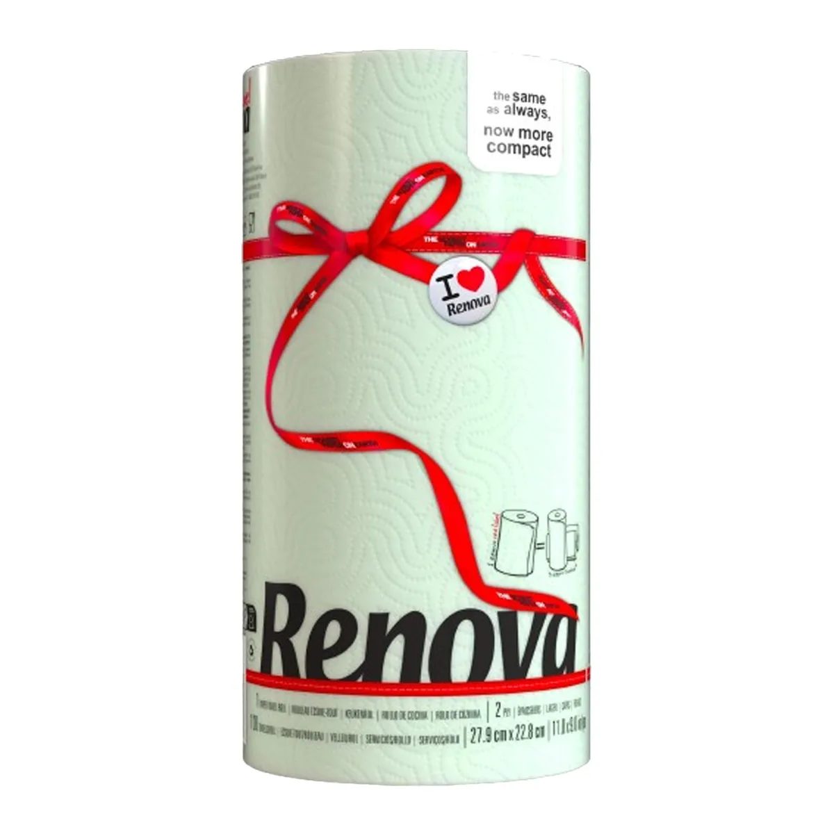 Baldwin Mint Paper Towel Roll 2 Ply 120 Sheets Compact 29% Less Space — product photo