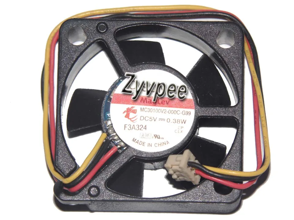 Zyvpee Zyvpee MC30100V2-000C-G99 30mm 5V 0.38W 3-pin mini cooling fan — product photo