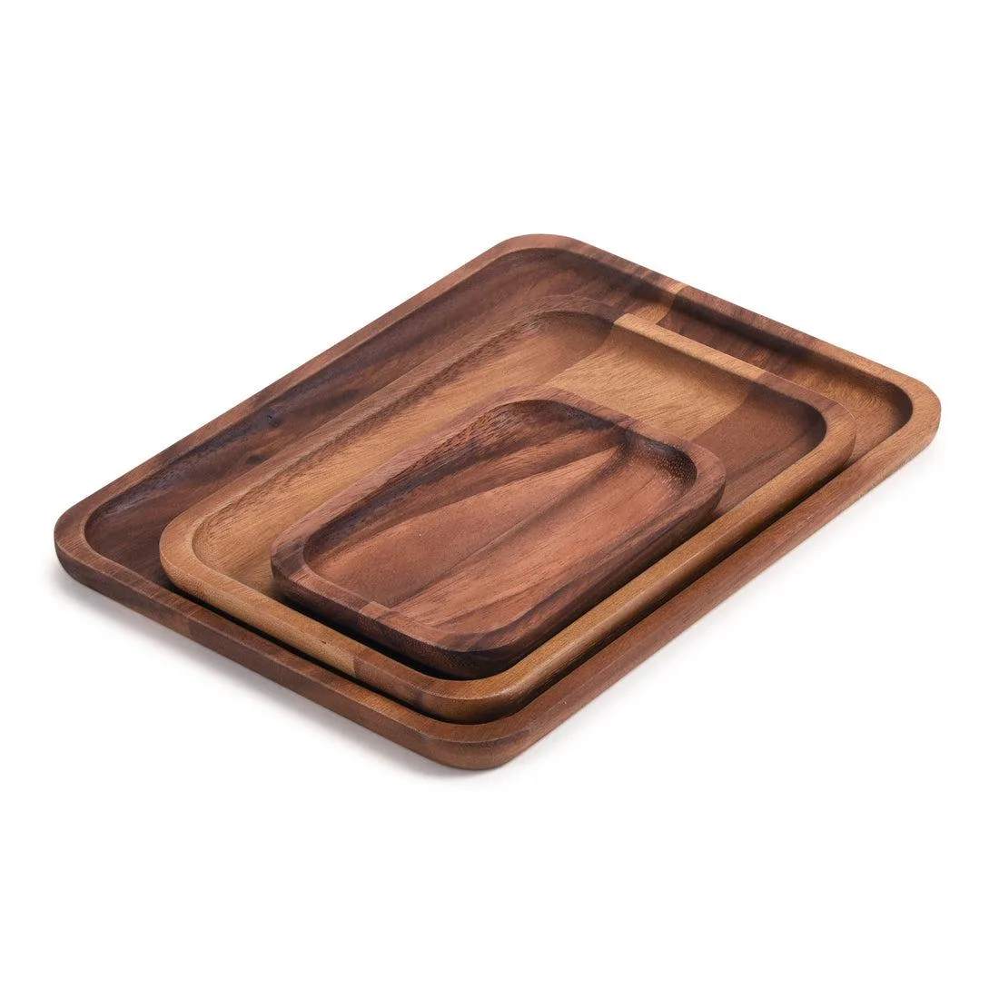 Kalmar Home Kalmar Home Set of 3 Acacia Rectangular Plates — product photo
