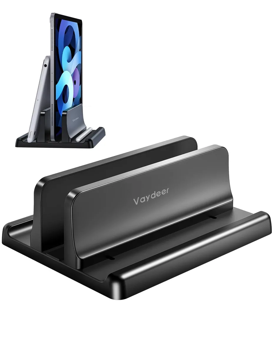 No Sew No Sew Vertical Laptop Stand Black 9" 0.55-1.69" adjustable — product photo
