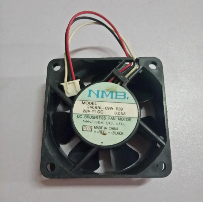 Square black plastic 60mm case fan with three wires