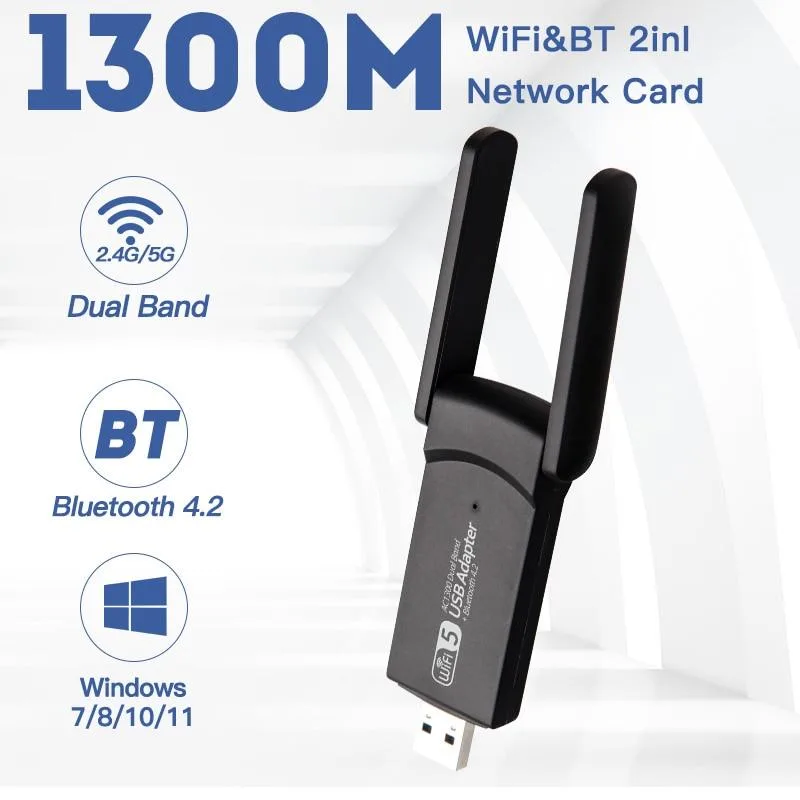 YINGHUA YINGHUA WD-4610AC 1300Mbps USB 3.0 Wi-Fi Adapter Bluetooth 4.2 — product photo
