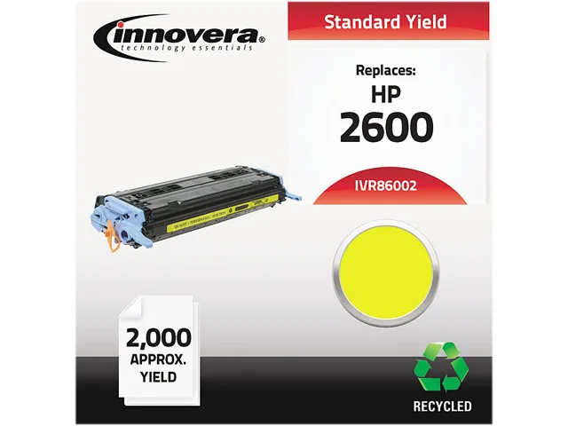 Innovera Innovera IVR86002 Yellow Toner Cartridge 2000 Pages Replaces HP 124A Q6002A — product photo