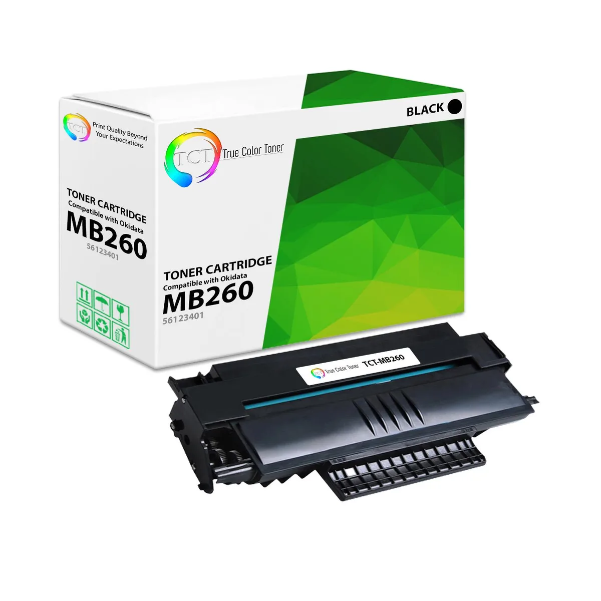 True Color Toner True Color Toner B260 Black Toner Cartridge 5500 Pages Replaces 56123401 56123402 — product photo