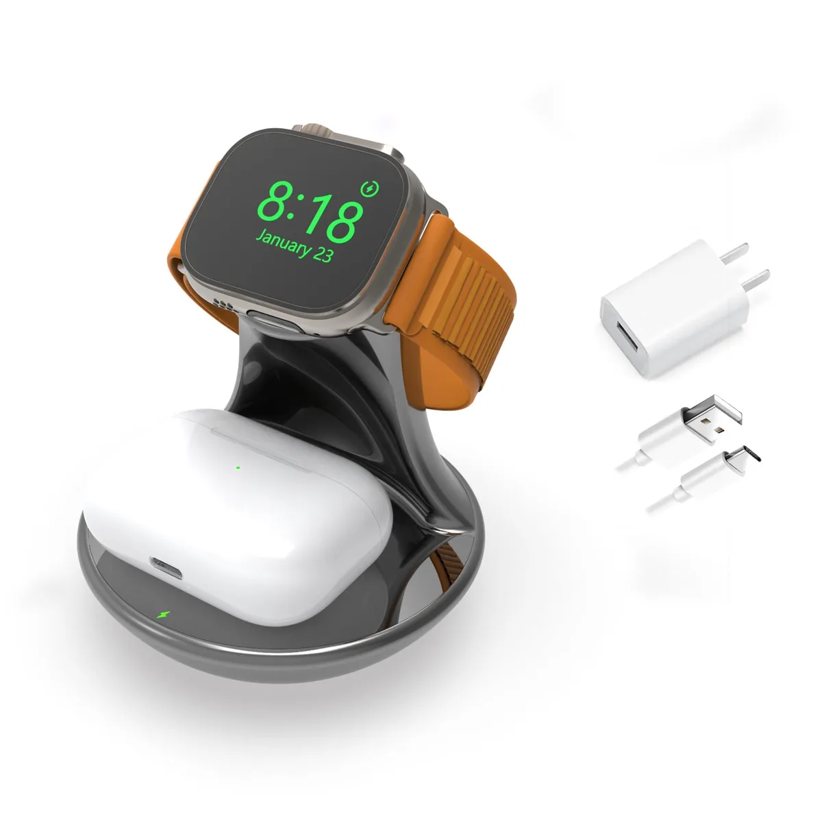 iMorde Z36Gray 2-in-1 USB charger Gray — product photo
