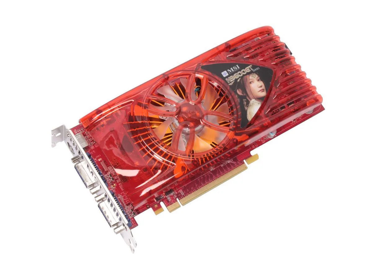 MSI MSI GeForce 9600 GT N9600GT-T2D512-OC graphics card — product photo