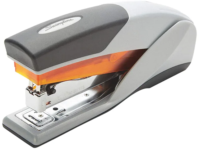 ACCO ACCO S7066402A Optima 25 Reduced Effort Stapler 25-Sheet Gray/Orange — product photo