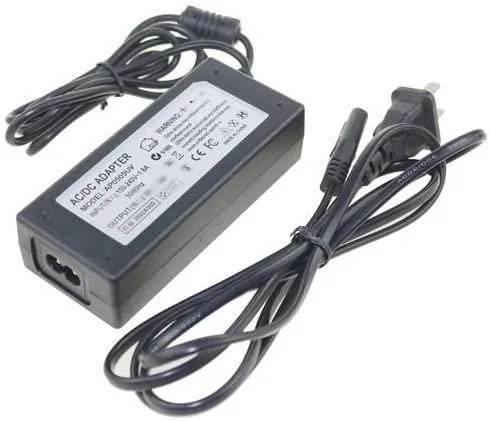 New black rectangular AC adapter with detachable cord