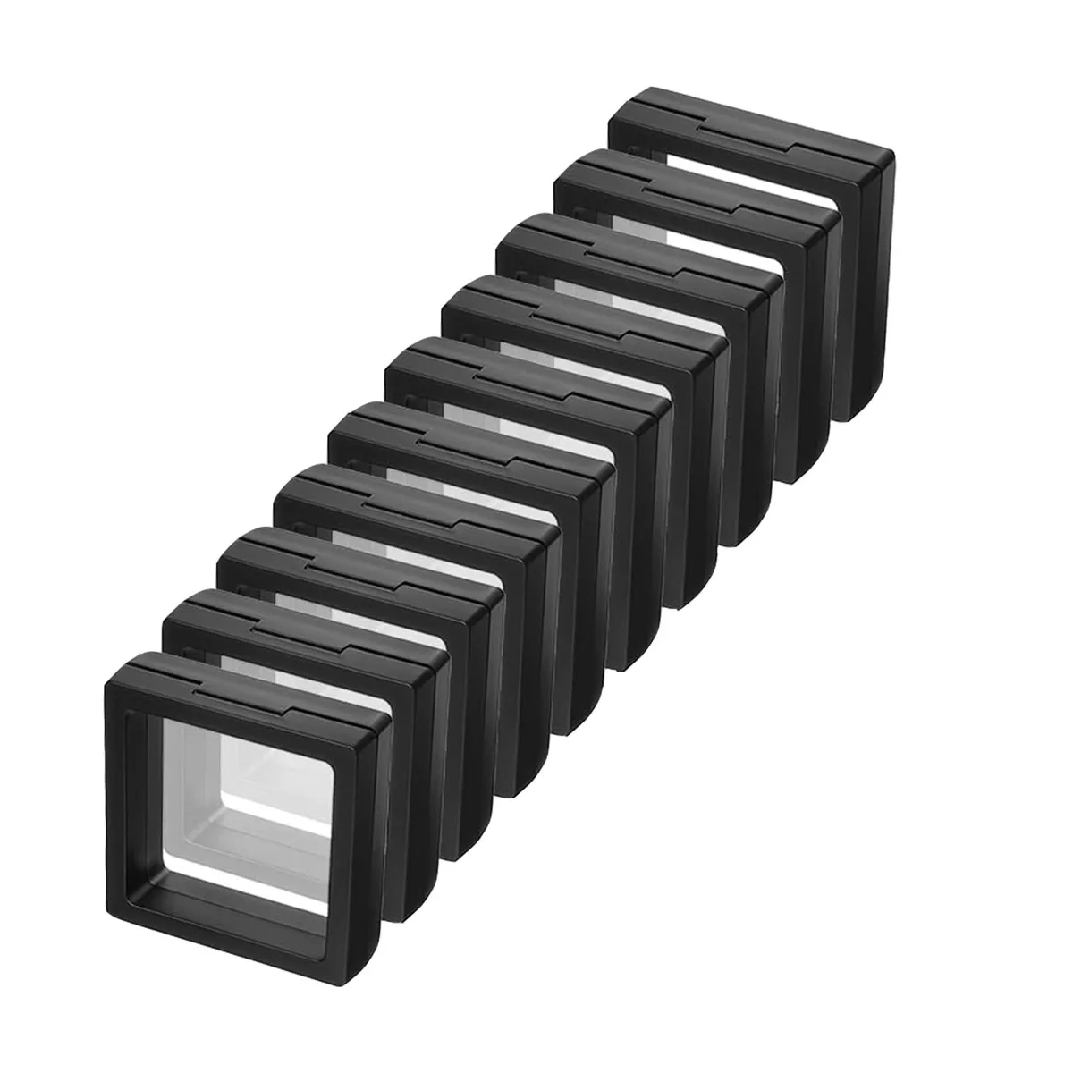  DZDXDZSW Jewelry Gift Boxes 10 Pack 2.75 x 2.75 x .78 Inch Black and White — product photo