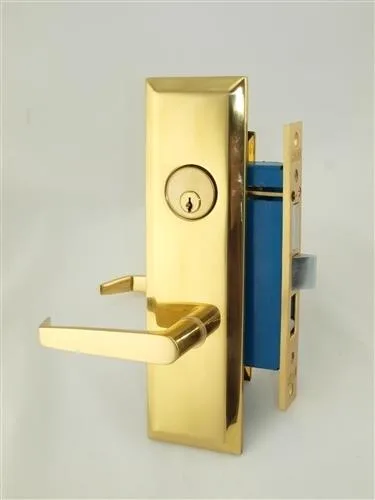Marks USA Marks USA New Yorker 9NY92A/3 Polished Brass Right Hand Mortise Door Lock — product photo