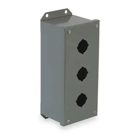 Schneider Electric Schneider Electric 9001KYAF3 30 mm 3-hole steel push-button enclosure — product photo