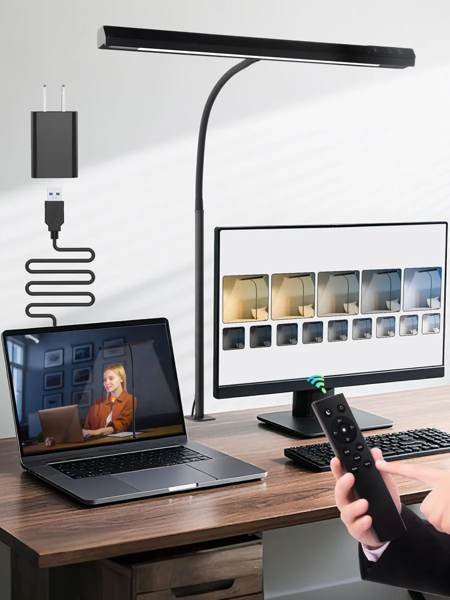Baldwin LED Desk Lamp 12W 1000 Lumen 5 Color 9 Brightness — product photo