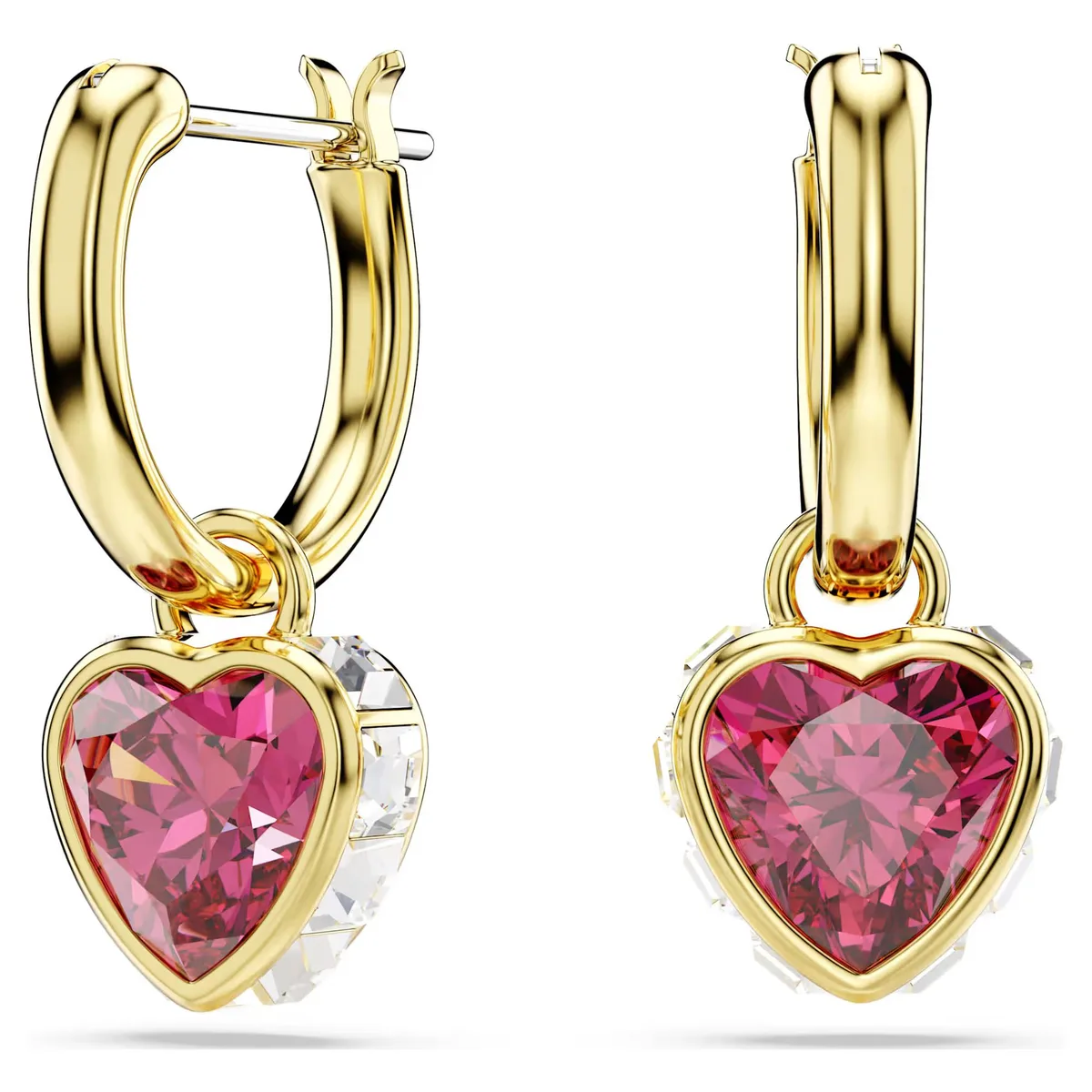 Swarovski Swarovski Chroma Drop Earrings Heart Red Gold-tone 5684760 — product photo