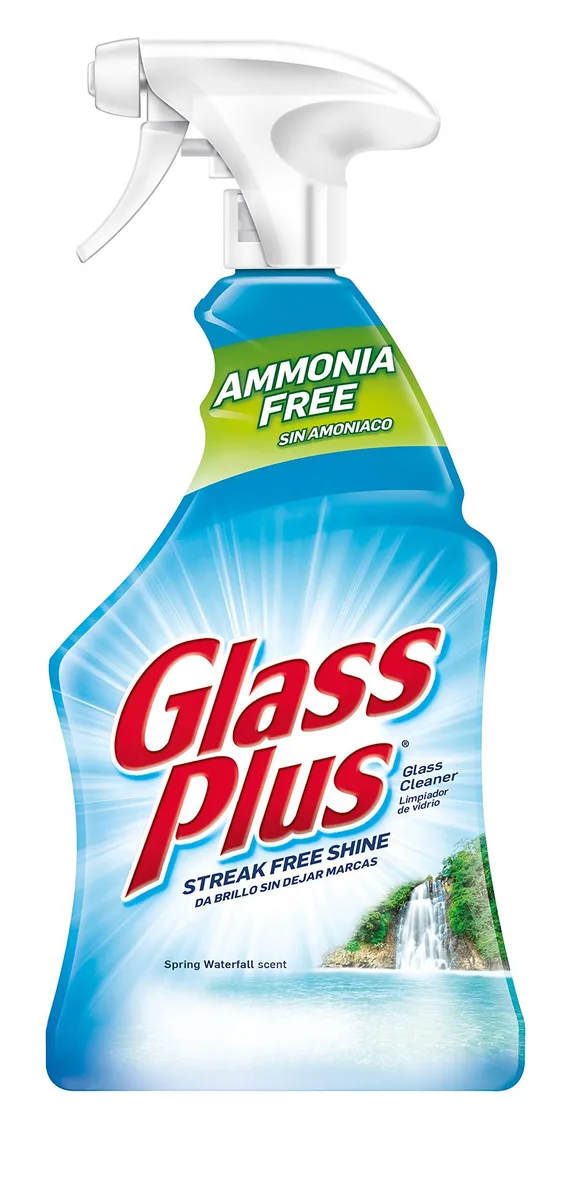 32 fl oz clear liquid in a spray bottle, multi-surface glass cleaner