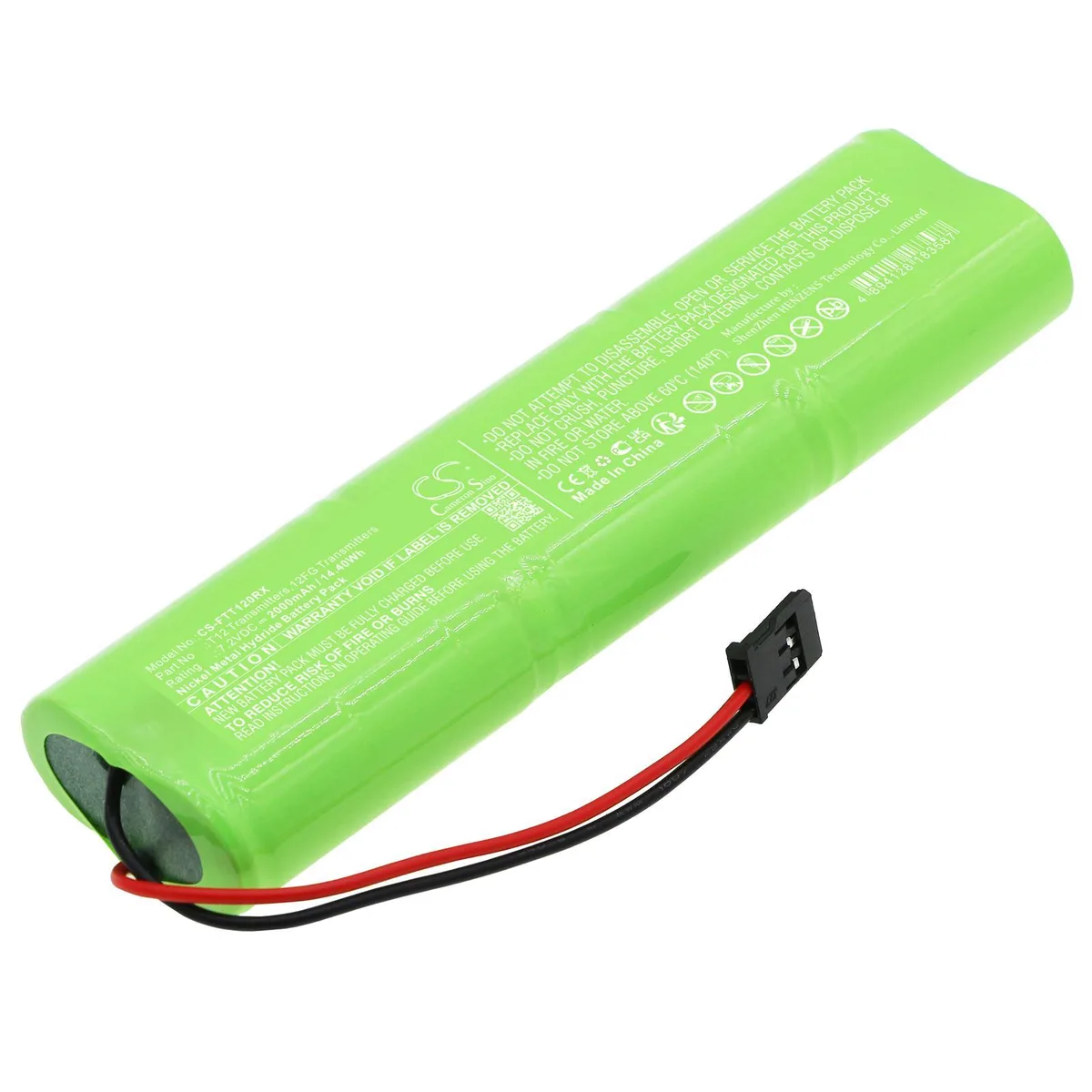 Rectangular Cameron Sino battery pack for 12FG transmitters