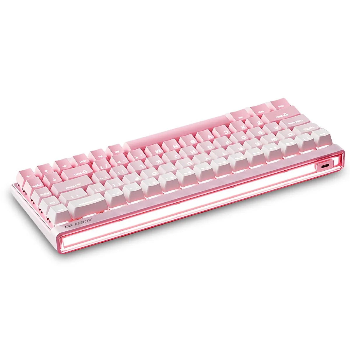 FKZ MCHOSE ACE 68 Air Magnetic Switch Wired Gaming Keyboard 65% 68 Keys Pink — product photo