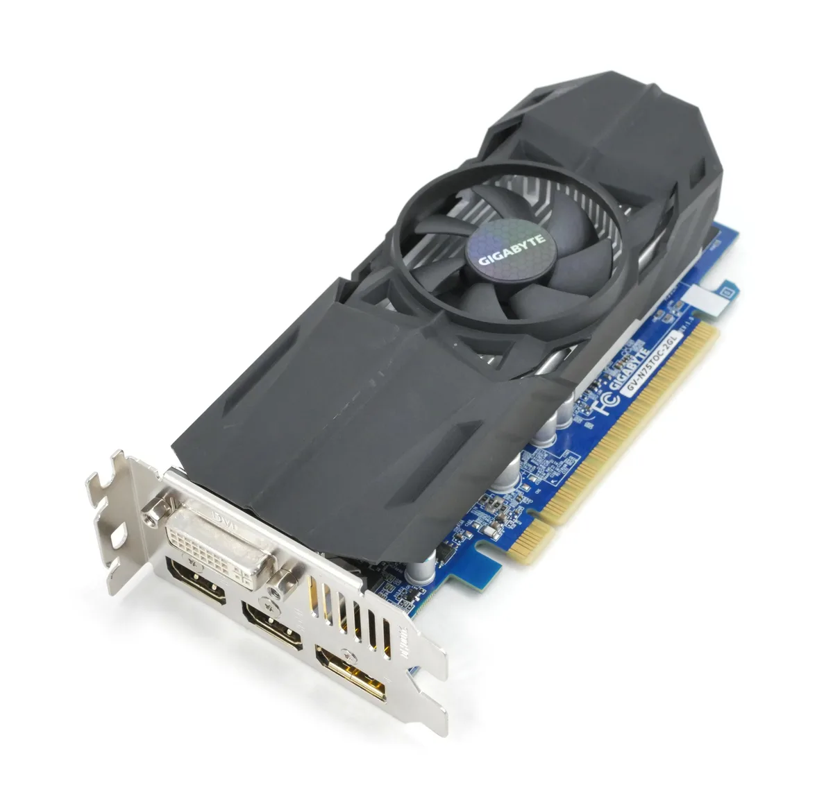 GIGABYTE GIGABYTE GV-N75TOC-2GL GTX 750 Ti 2 GB Low Profile graphics card — product photo