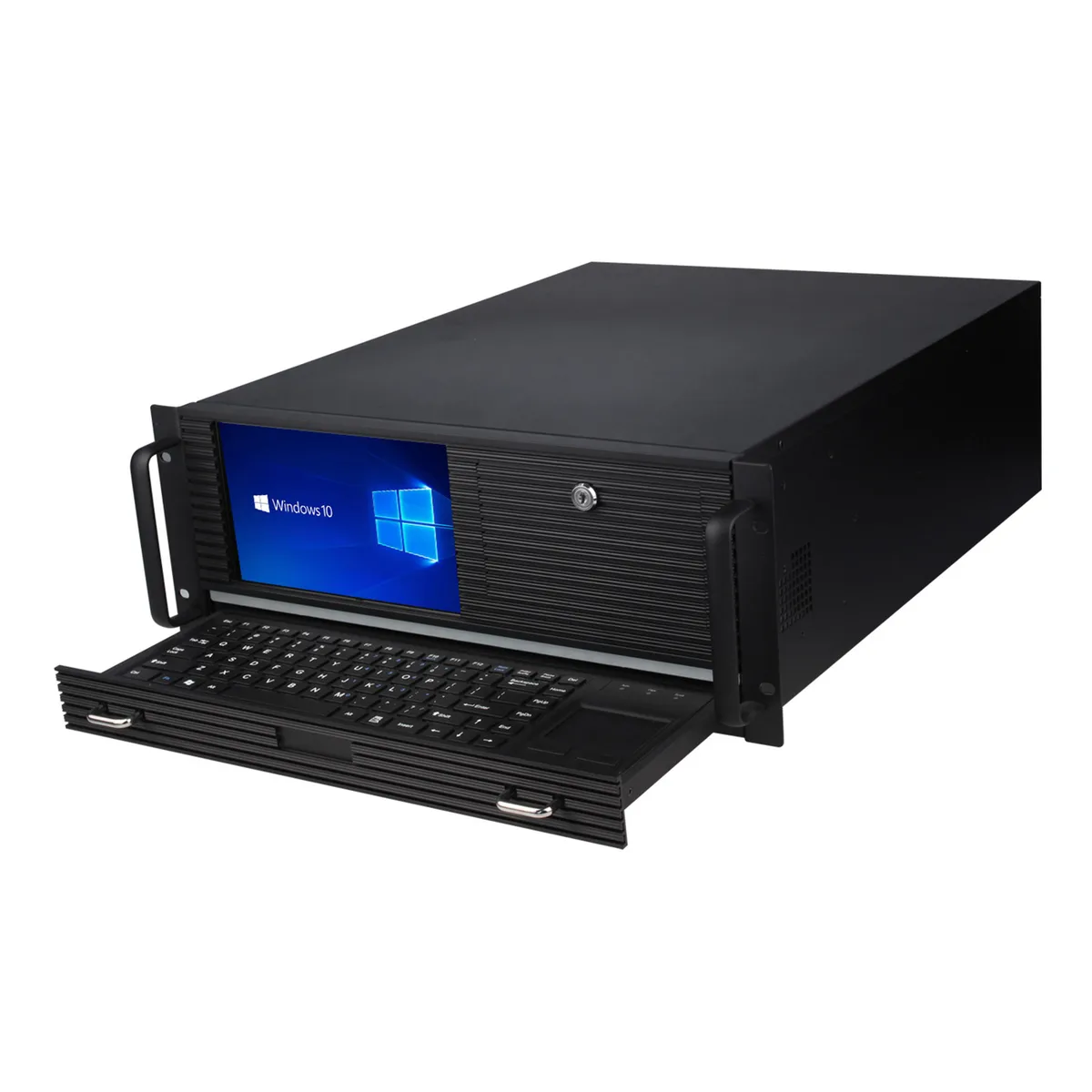 Shenzhen Junxiangcheng Technology Co., Shenzhen Junxiangcheng Technology Co., 4U Rackmount Server Chassis with 8.9" LCD Touchscreen — product photo