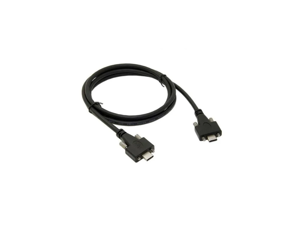 BUCIER BUCIER USB 3.1 Type-C Dual Screw Locking to Locking 10Gbps Data Cable Panel Mount 1.2m — product photo