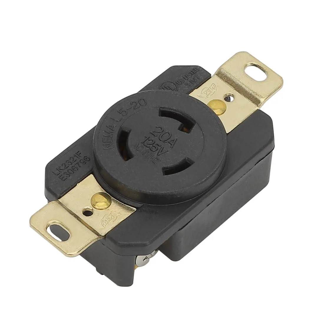 LORDWORLD LORDWORLD LK-2321F NEMA L5-20R 20A 125V Locking Receptacle — product photo
