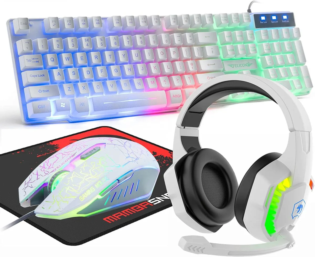 BFKK BFKK Gaming Keyboard White Combo — product photo