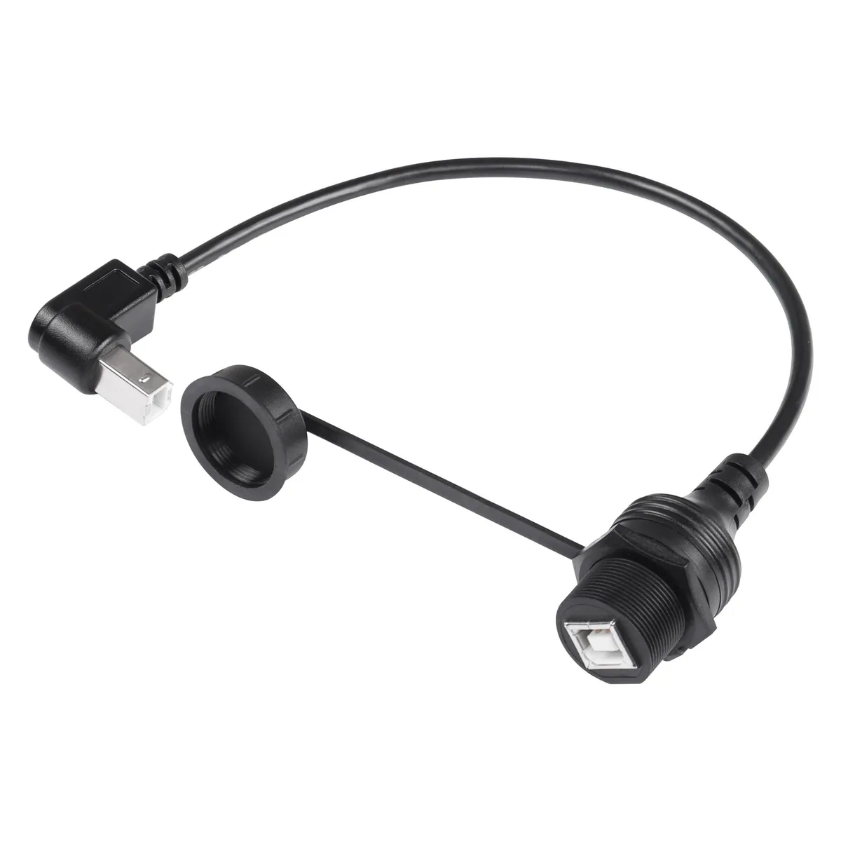 BUCIER BUCIER USB 2.0 Type-B 90° Waterproof Flush Mount Cable 0.3M — product photo
