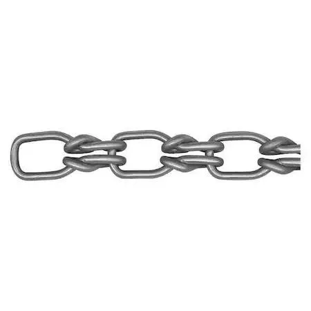 Zinc-finished carbon steel lock-link chain coiled for yard use