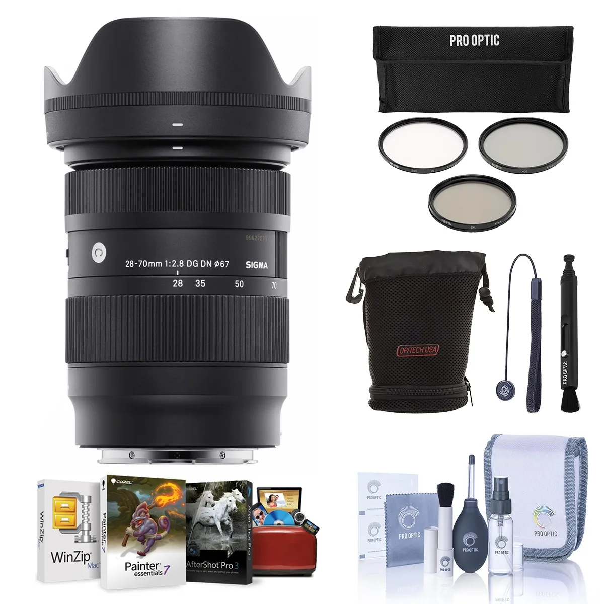 SIGMA Sigma 28-70mm f/2.8 DG DN Contemporary Sony E Bundle camera lens — product photo