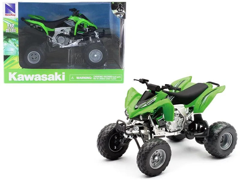 New Ray Toys New Ray Toys Kawasaki KFX 450R ATV Green 1/12 hobby collectible — product photo