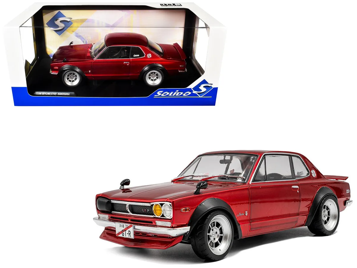 Solido Solido 1970 Nissan Skyline C10 Hakosuka RHD Red Metallic 1/18 Diecast Car — product photo