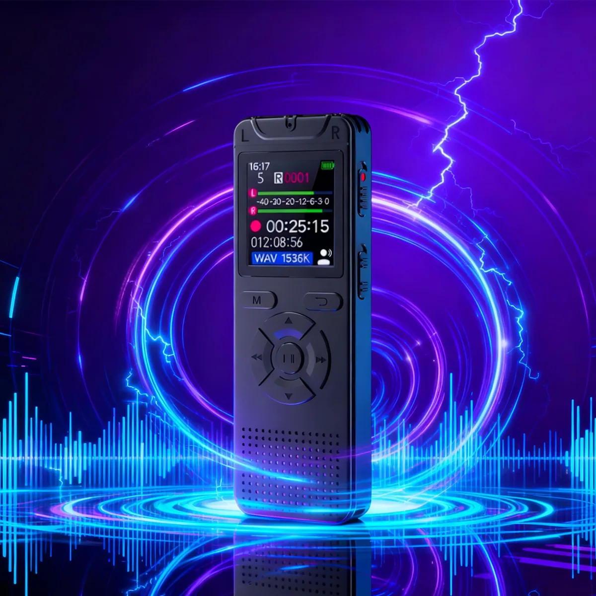  Metyoxmmx T53 voice recorder 8 GB 1.44 in colour screen black — product photo