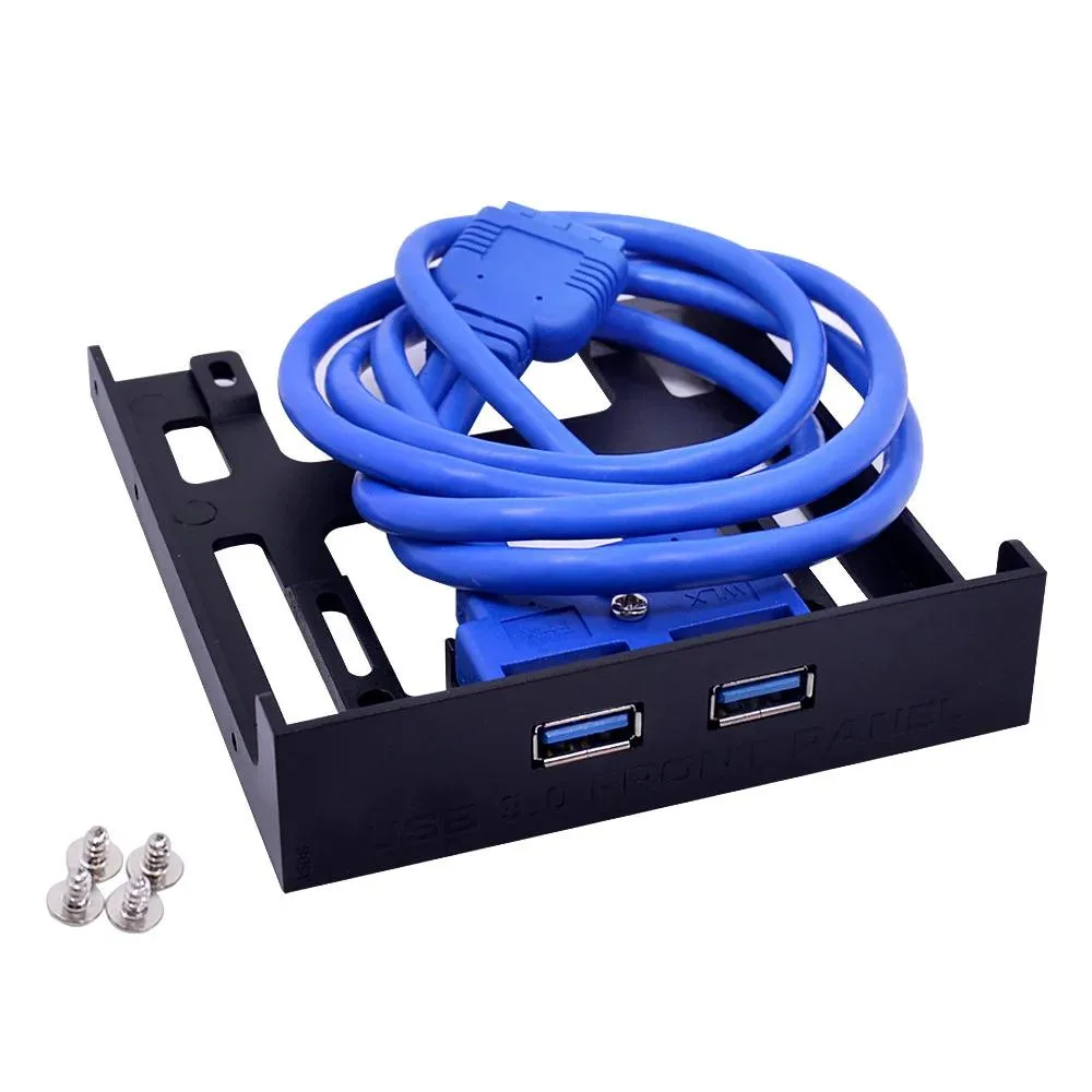 Hetai Tech Hetai Tech 3.5" USB 3.0 Front Panel Floppy Bay 2-Port Hub 20-Pin — product photo