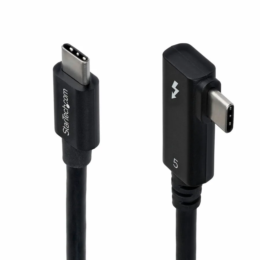 STARTECH STARTECH TBLT5MM80CM240WRA thunderbolt cable 2.6ft right angle 80/120Gbps 240W 8K 60Hz — product photo