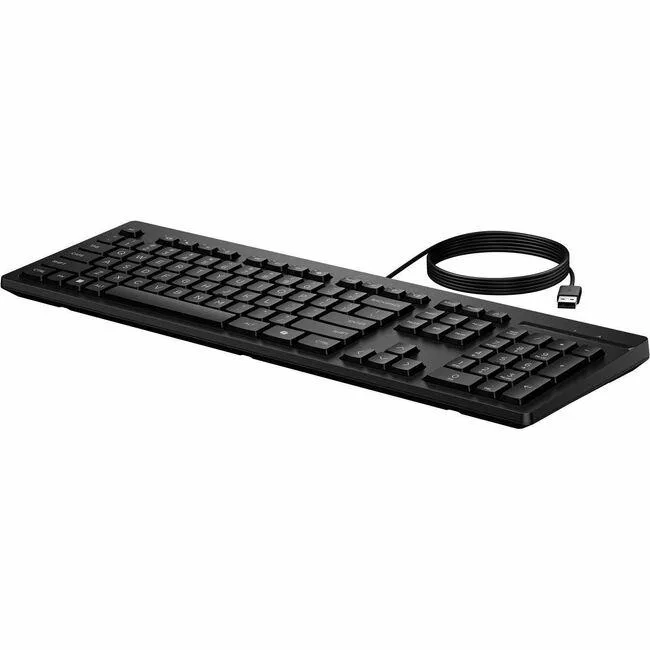 Black wired keyboard with USB-A cable and CoPilot key